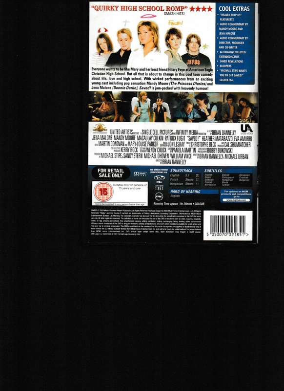 SAVED, DVD, COLLECTOR'S EDITION