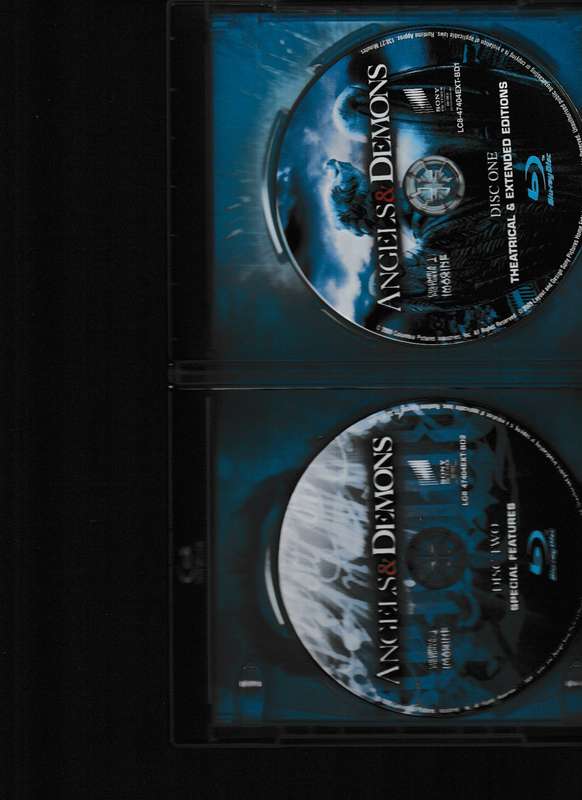 ANGELS & DEMONS TWO DISC THEATRICAL & EXTENDED EDITION BLU RAY