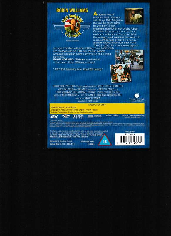 GOOD MORNING VIETNAM DVD
