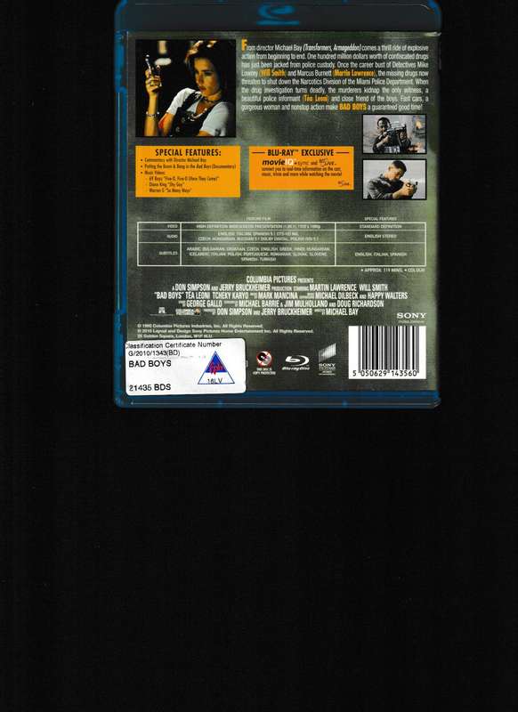 BAD BOYS BLU RAY