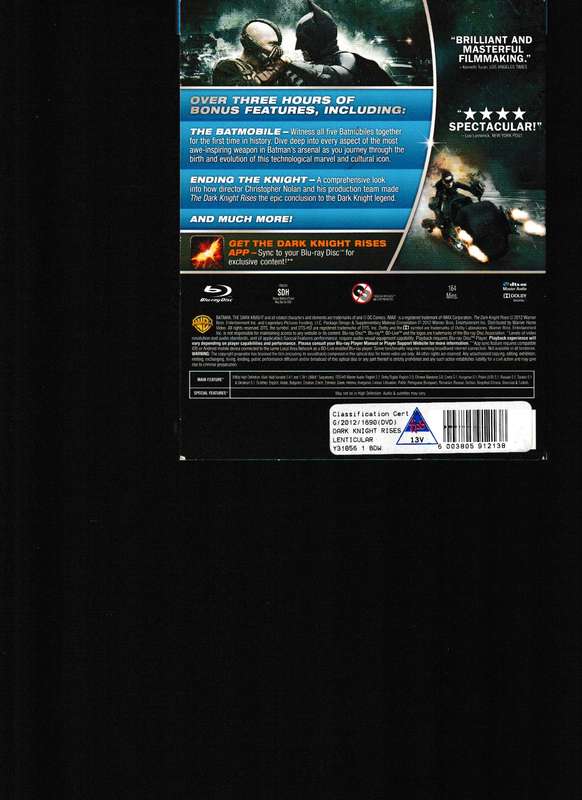 THE DARK KNIGHT RISES 2 BLU RAY DISC SET