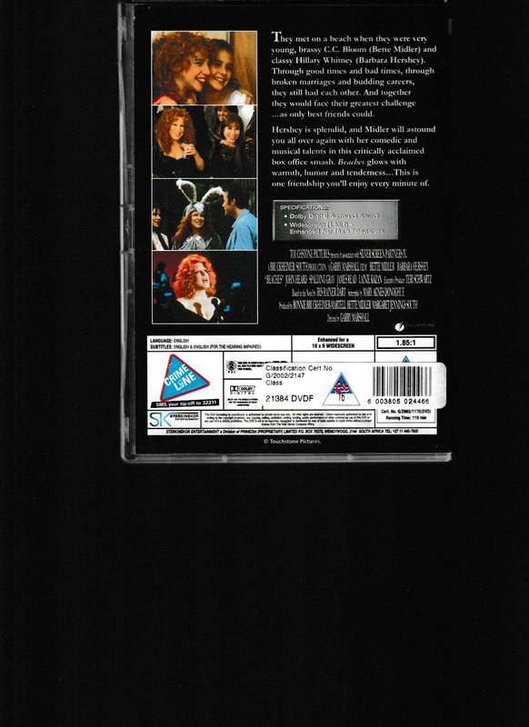 BEACHES DVD