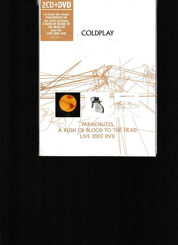 COLD PLAY 2 CD + DVD, PARACHUTES, A RUSH OF BLOOD TO THE HEAD, LIVE 2003 DVD