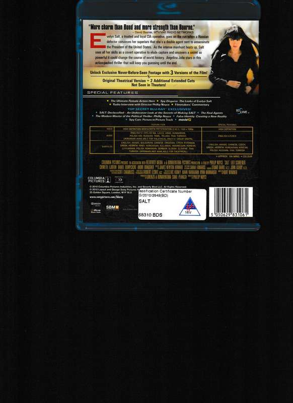 SALT DELUX EXTENDED EDITION BLU RAY