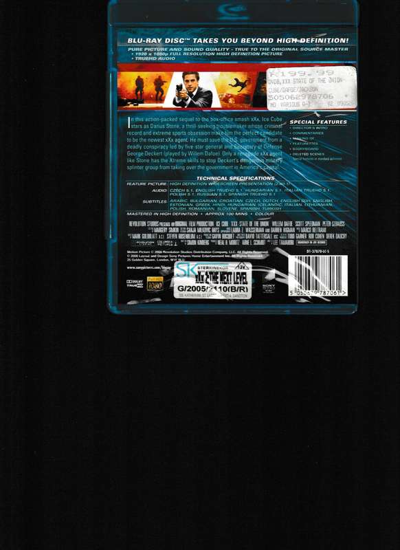 XXX STATE OF THE UNION BLU RAY