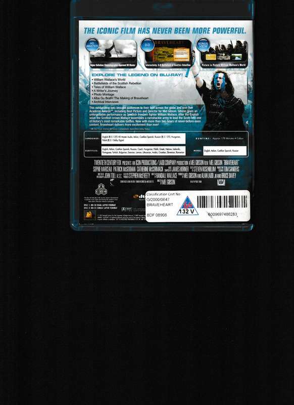 BRAVEHEART ANNIVERSARY 2 BLU RAY DISC SET