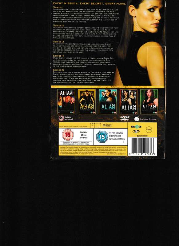 ALIAS, THE COMPLETE COLLECTION SERIES 1-5 DVD