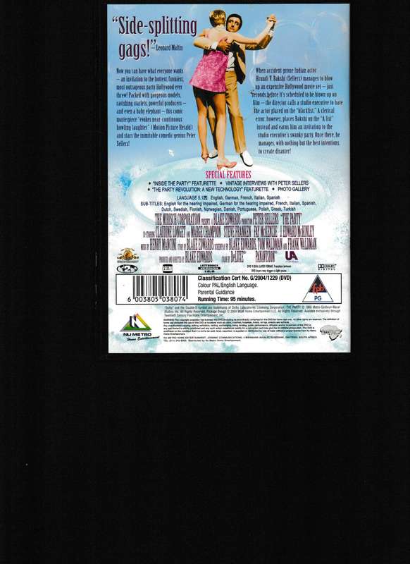 THE PARTY 2 DISC DVD SET