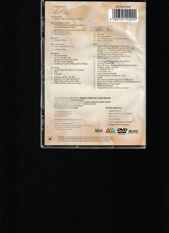 BARBARA STREISAND, TIMELESS LIVE IN CONCERT