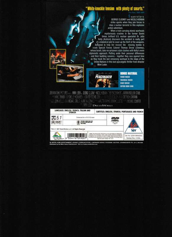 THE PEACEMAKER DVD