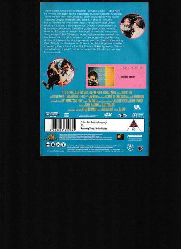 THE PINK PANTHER STRIKES AGAIN DVD