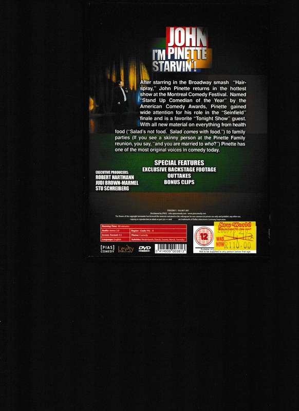 JOHN PINETTE, I'M STARVIN! DVD