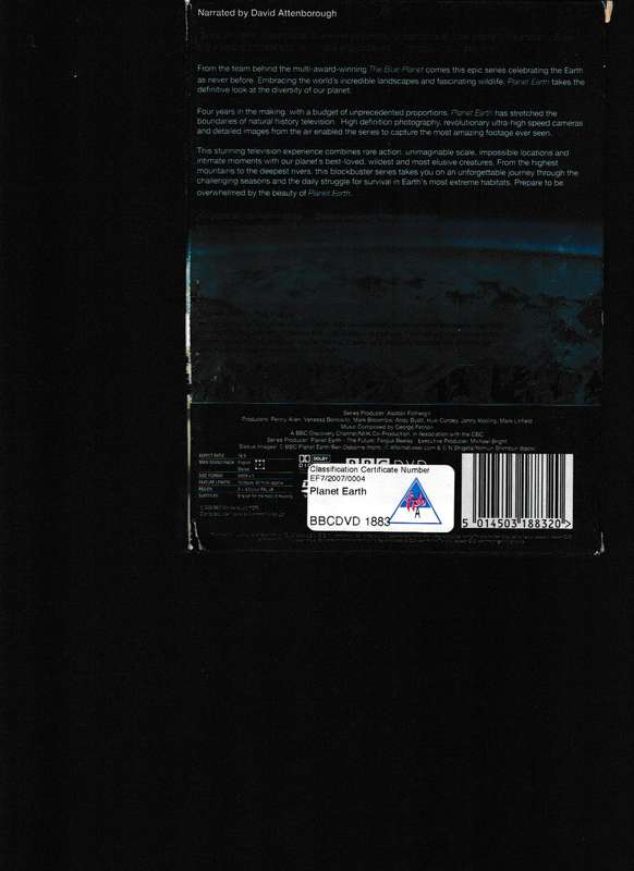 PLANET EARTH, THE COMPLETE SERIES 5 DVD BOX SET