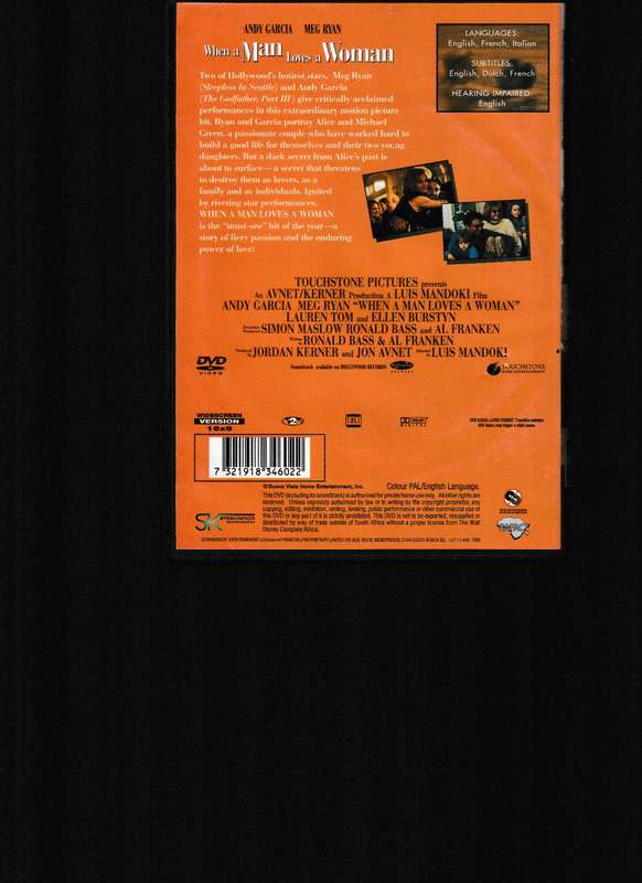 WHEN A MAN LOVES A WOMAN DVD