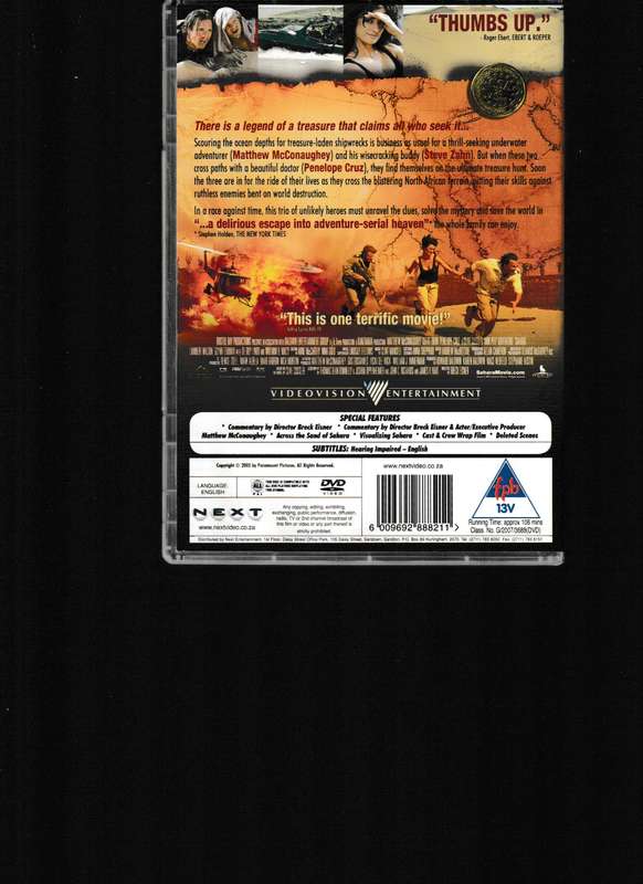 SAHARA DVD