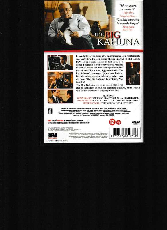 THE BIG KAHUNA DVD