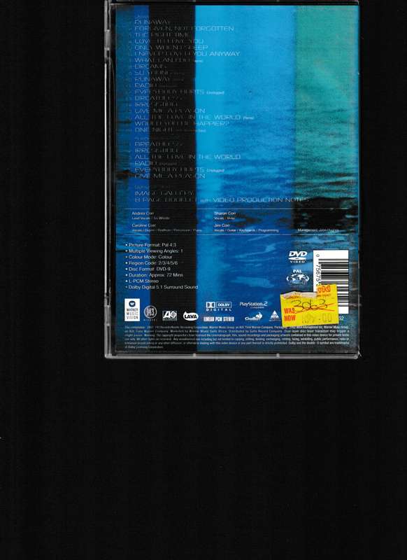 BEST OF THE CORRS, THE VIDEOS DVD