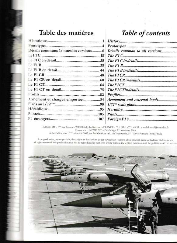 CHECK LIST NO. 1, MIRAGE F1