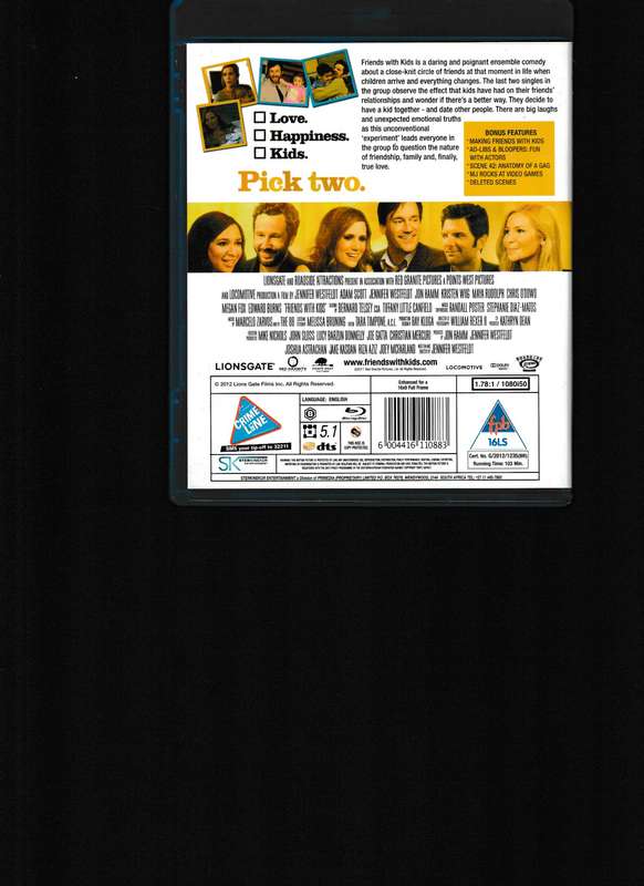 FRIENDS WITH KIDS BLU RAY