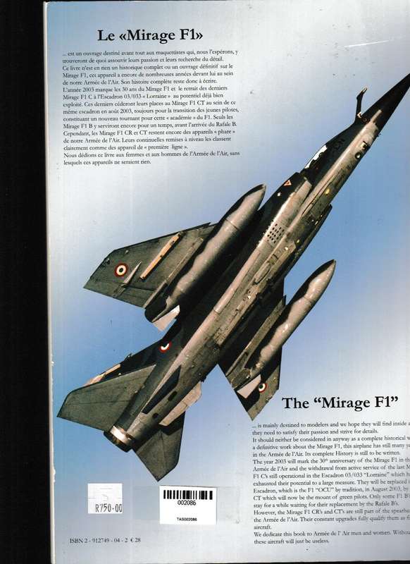 CHECK LIST NO. 1, MIRAGE F1