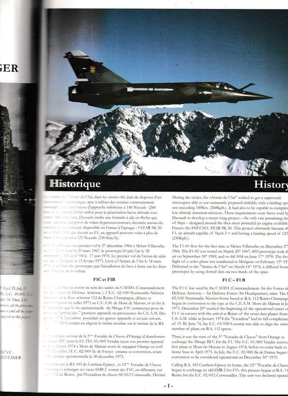 CHECK LIST NO. 1, MIRAGE F1