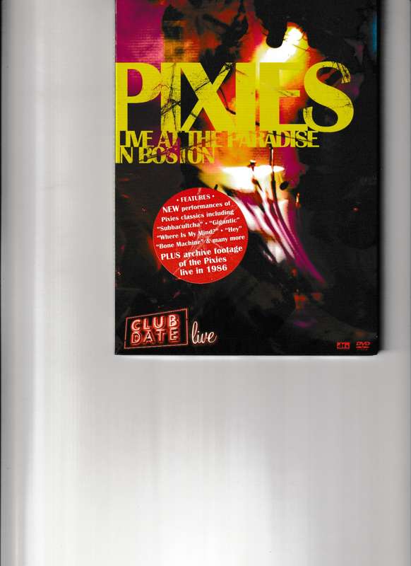 PIXIES, LIVE AT THE PARADISE IN BOSTON DVD