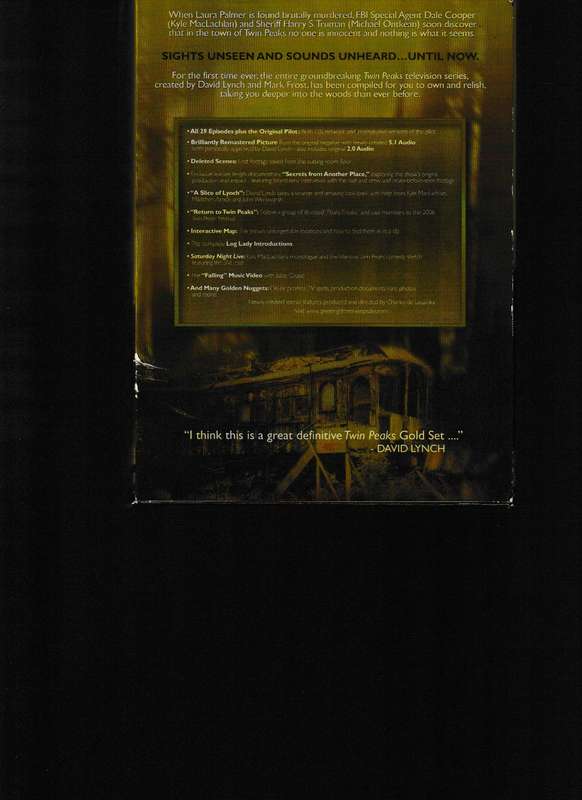 TWIN PEAKS DEFINITIVE GOLD BOX EDITION 10 DVD DISCS