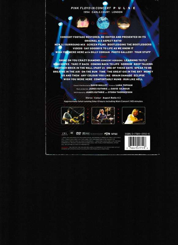 PINK FLOYD, PULSE 2 DVD SET
