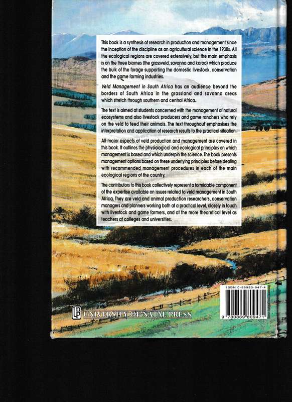 VELD MANAGEMENT IN SOUTH AFRICA