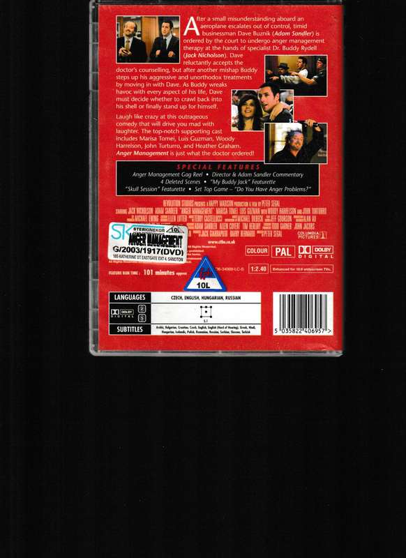 ANGER MANAGEMENT DVD