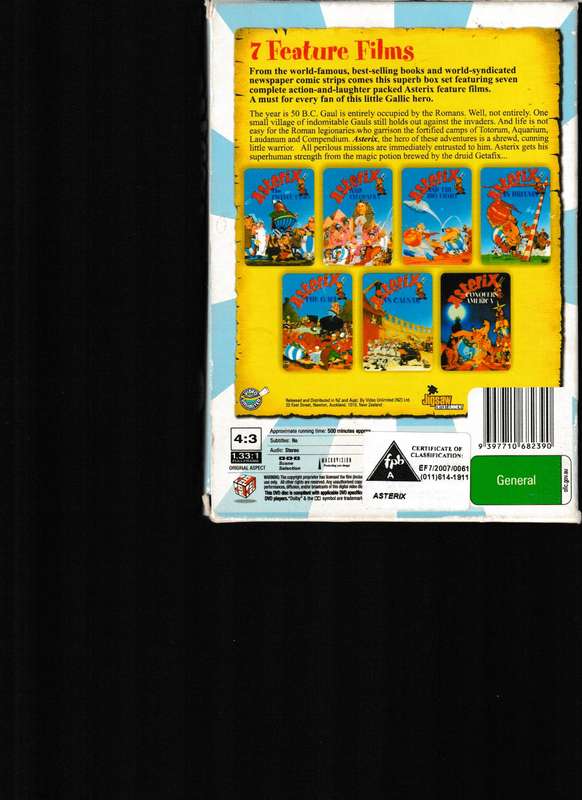 ASTERIX 7 CRAZY ADVENTURES ON 7 DVD'S BOX SET