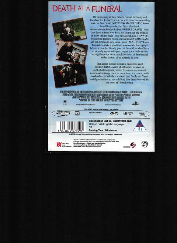 DEATH AT A FUNERAL DVD