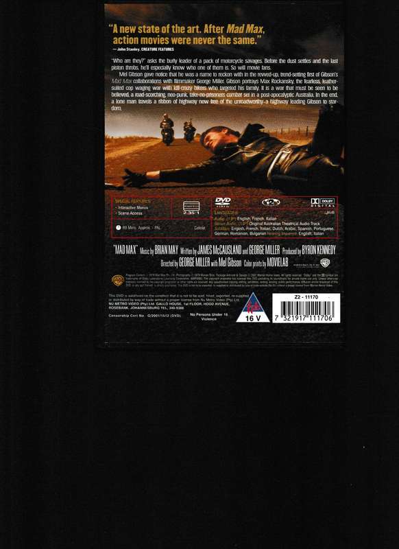 MAD MAX DVD