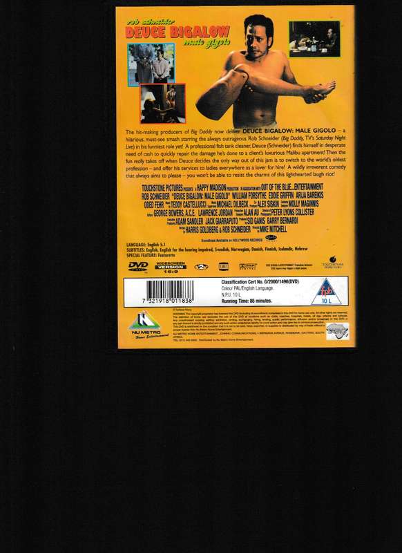 DEUCE BIGALOW MALE GIGOLO DVD