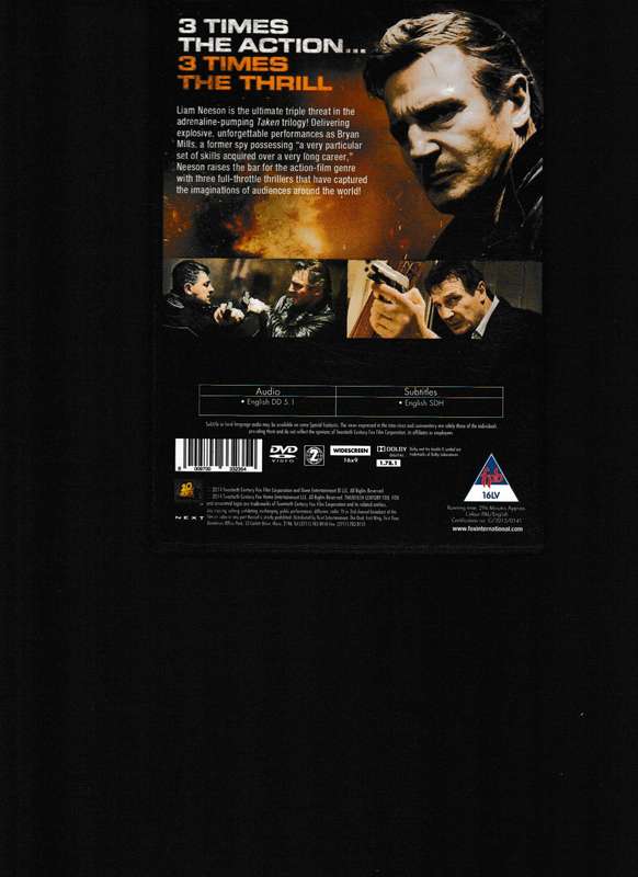 TAKEN TRILOGY DVD BOX SET