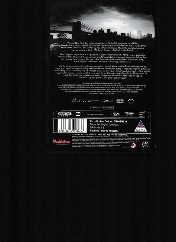 RIGTEOUS KILL DVD
