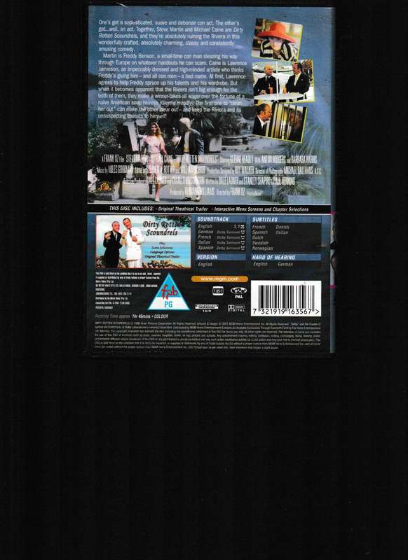 DIRTY ROTTEN SCOUNDRELS DVD