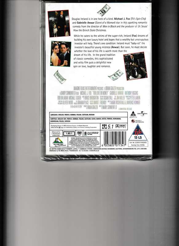 FOR LOVE OR MONEY (NEW, SEALED) DVD