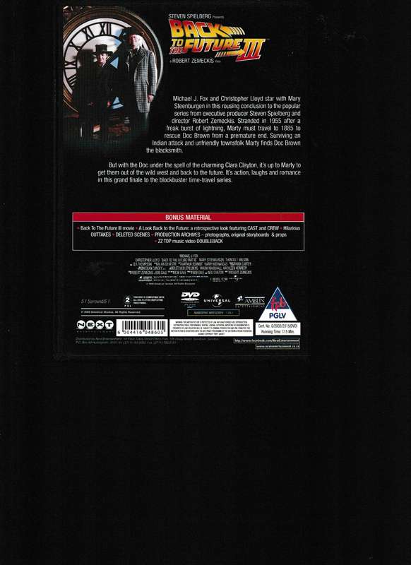 BACK TO THE FUTURE PART III DVD