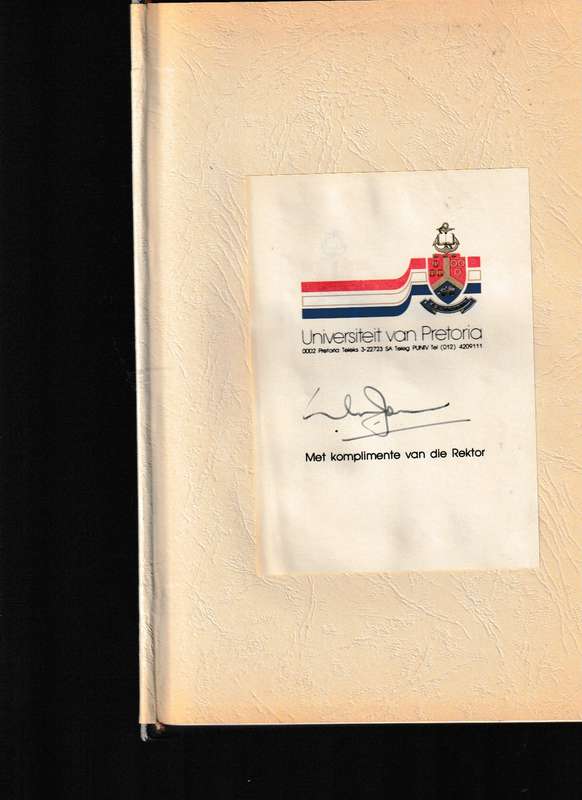 AD DESTINATUM 1910-1960, GEDENKBOEK  VAN DIE UNIVERSITEIT VAN PRETORIA * GETEKEN DEUR REKTOR *