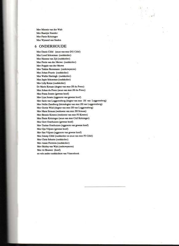 LAERSKOOL VISSERSHOEK, DIE EERSTE EEU 1891-1991 *GETEKEN*
