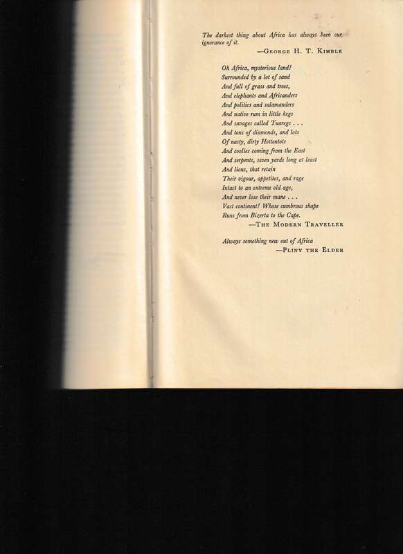 INSIDE AFRICA by JOHN GUNTHER