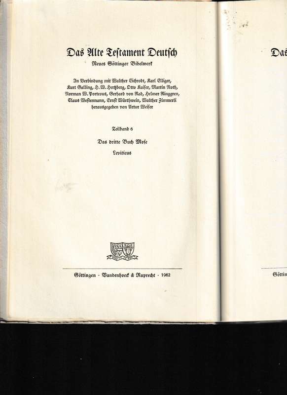 DAS ALTE TESTAMENT DEUTCH 6