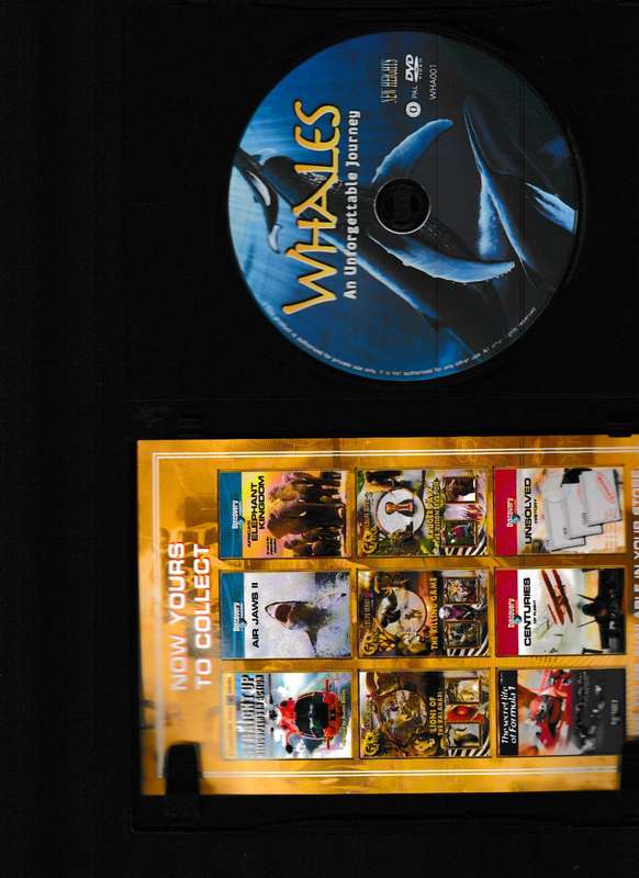 WHALES, AN UNFORGETTABLE JOURNEY DVD, ORIGINALLY PRESENTED IN IMAX