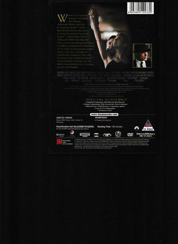A BEAUTIFUL MIND DVD