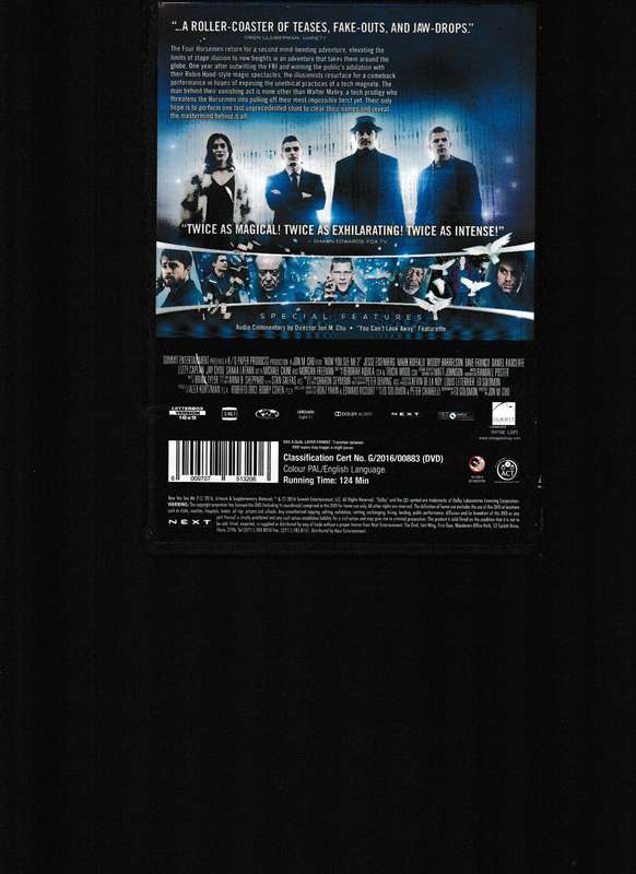 NOW YOU SEE ME 2 DVD