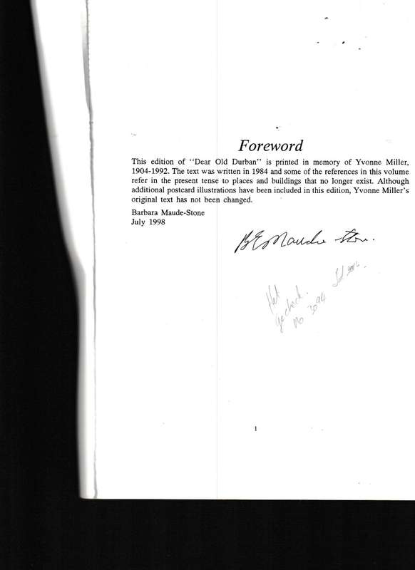 DEAR OLD DURBAN *SIGNED*