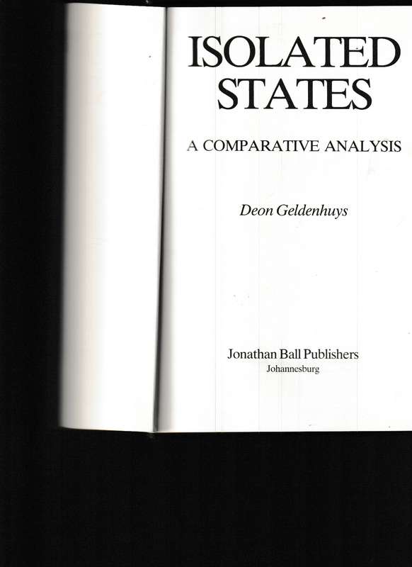 ISOLATED STATES, A COMPARATIVE ANALYSIS by DEON GELDENHUYS