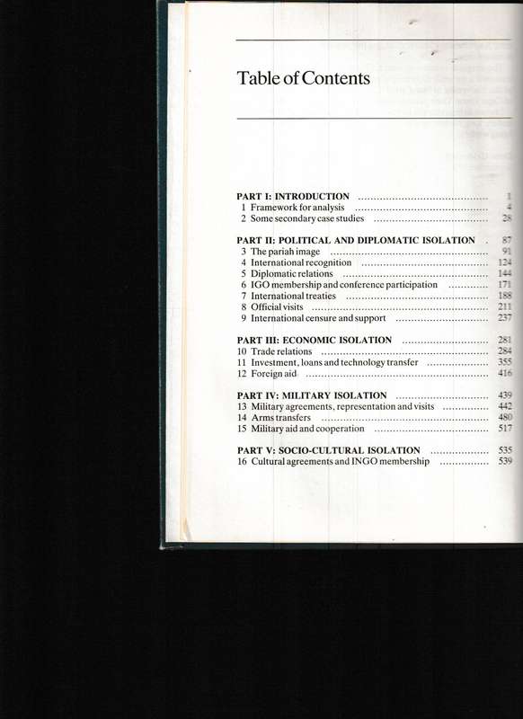 ISOLATED STATES, A COMPARATIVE ANALYSIS by DEON GELDENHUYS