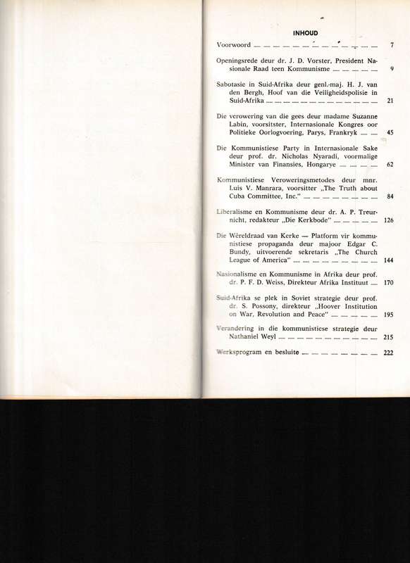 OORLOG OM DIE VOLKSIEL, INTERNASIONALE SIMPOSIUM OOR KOMMUNISME  SEPTEMBER 1966